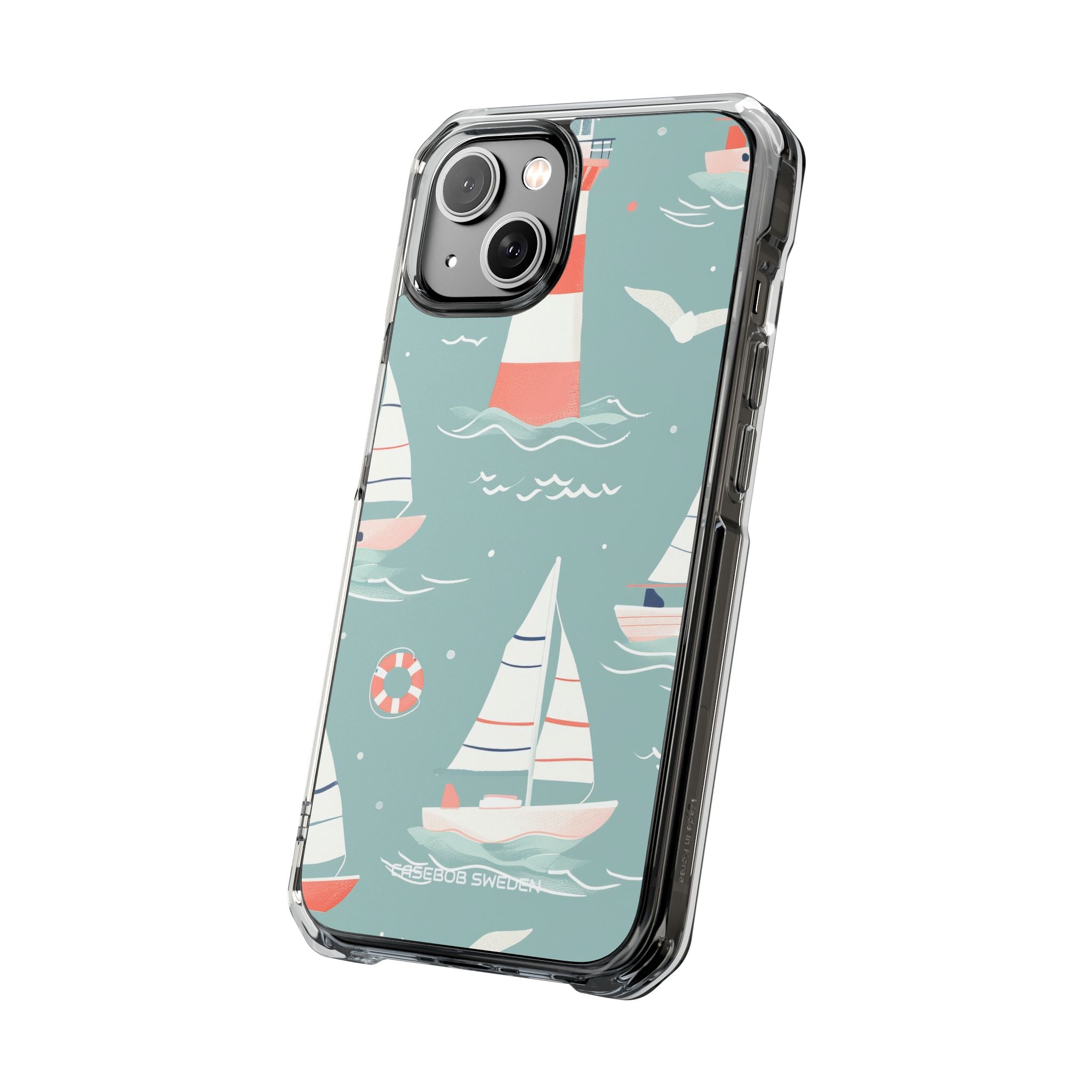 Lighthouse Nautical Charm - Clear Impact iPhone 14 Phone Case