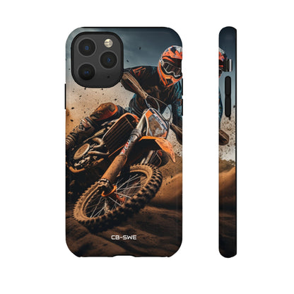 Rider Amidst Desert Fury - iPhone Case