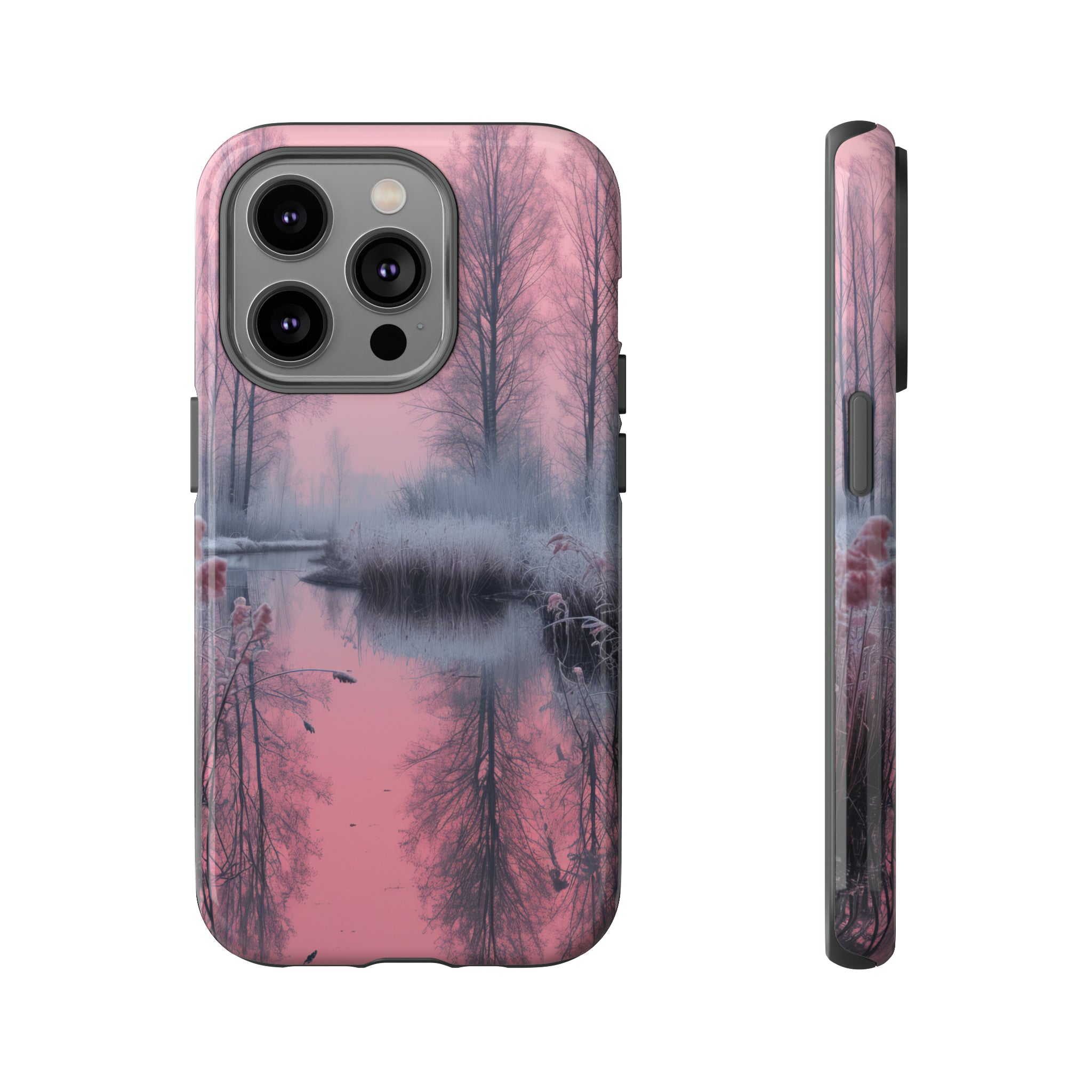 Pink Winter Lake Whisper - Protective Phone Case