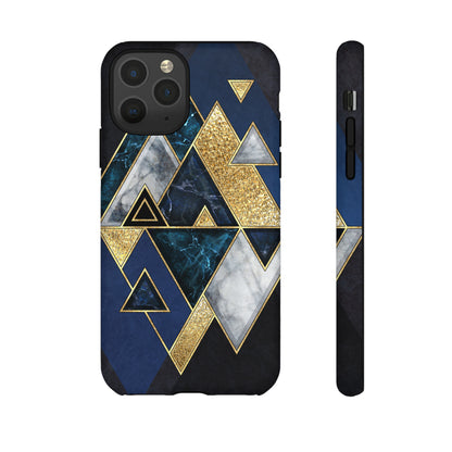 Dark Blue Geometric - Protective Phone Case