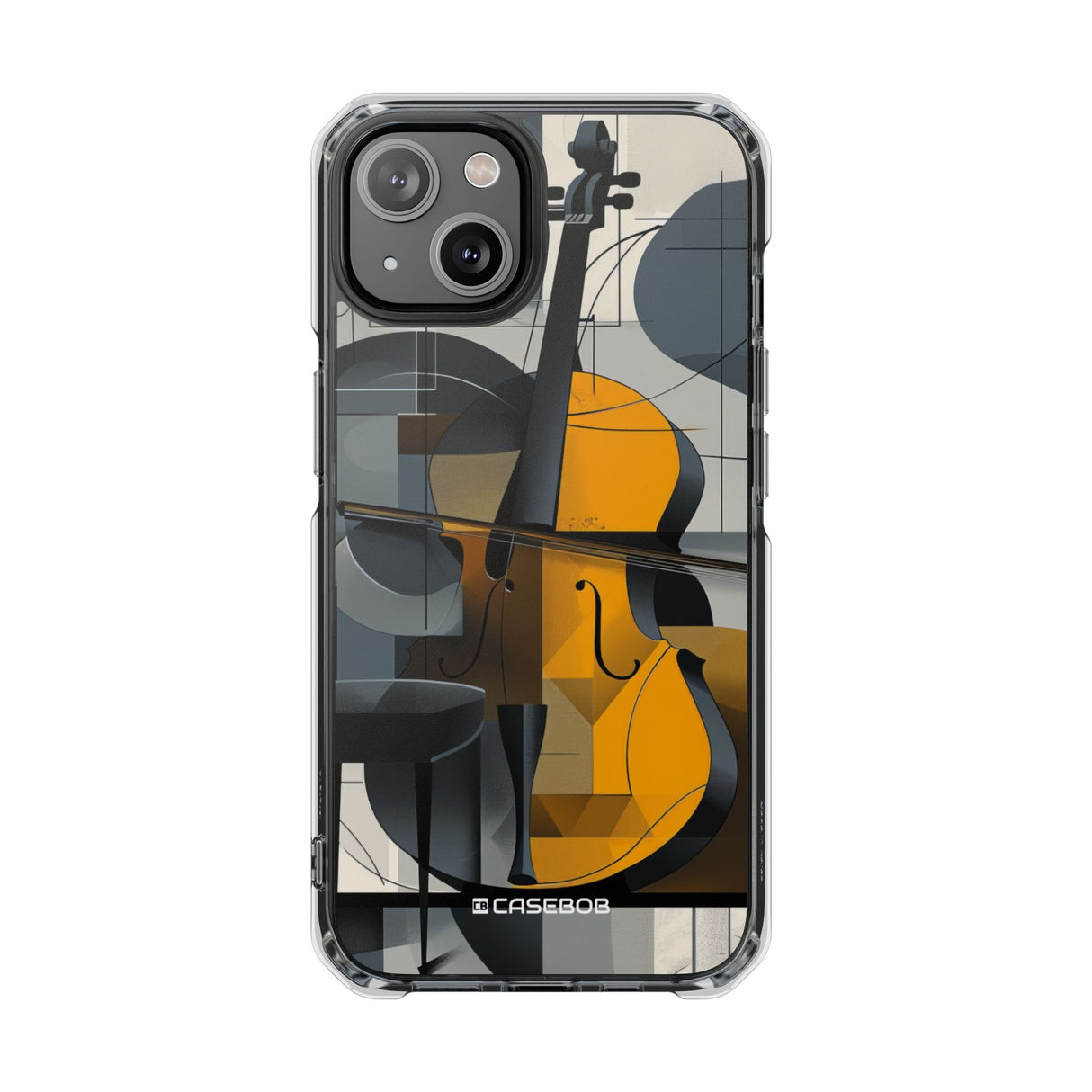 Cello Abstraction - Phone Case for iPhone (Clear Impact - Magnetic)