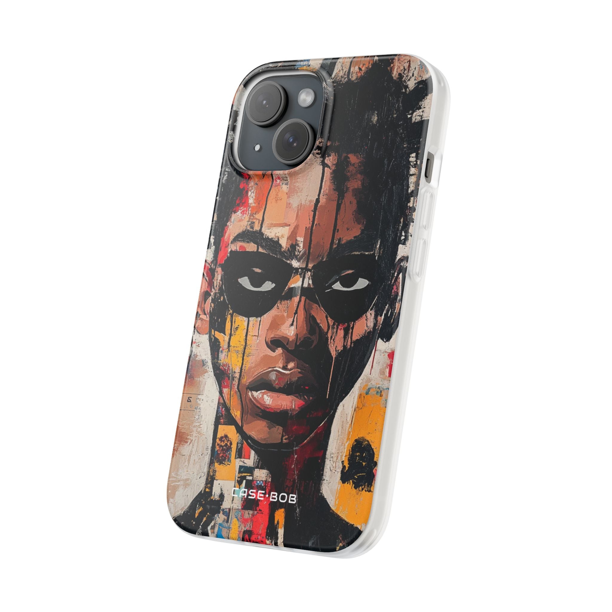 Masked Portrait Drips iPhone 15 Case - Soft