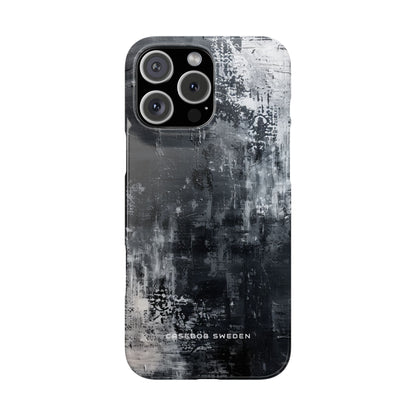 Textured Monochrome Blossom iPhone 16 - Slim Phone Case