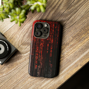 Digital Shield: Red Gradient - Protective Phone Case