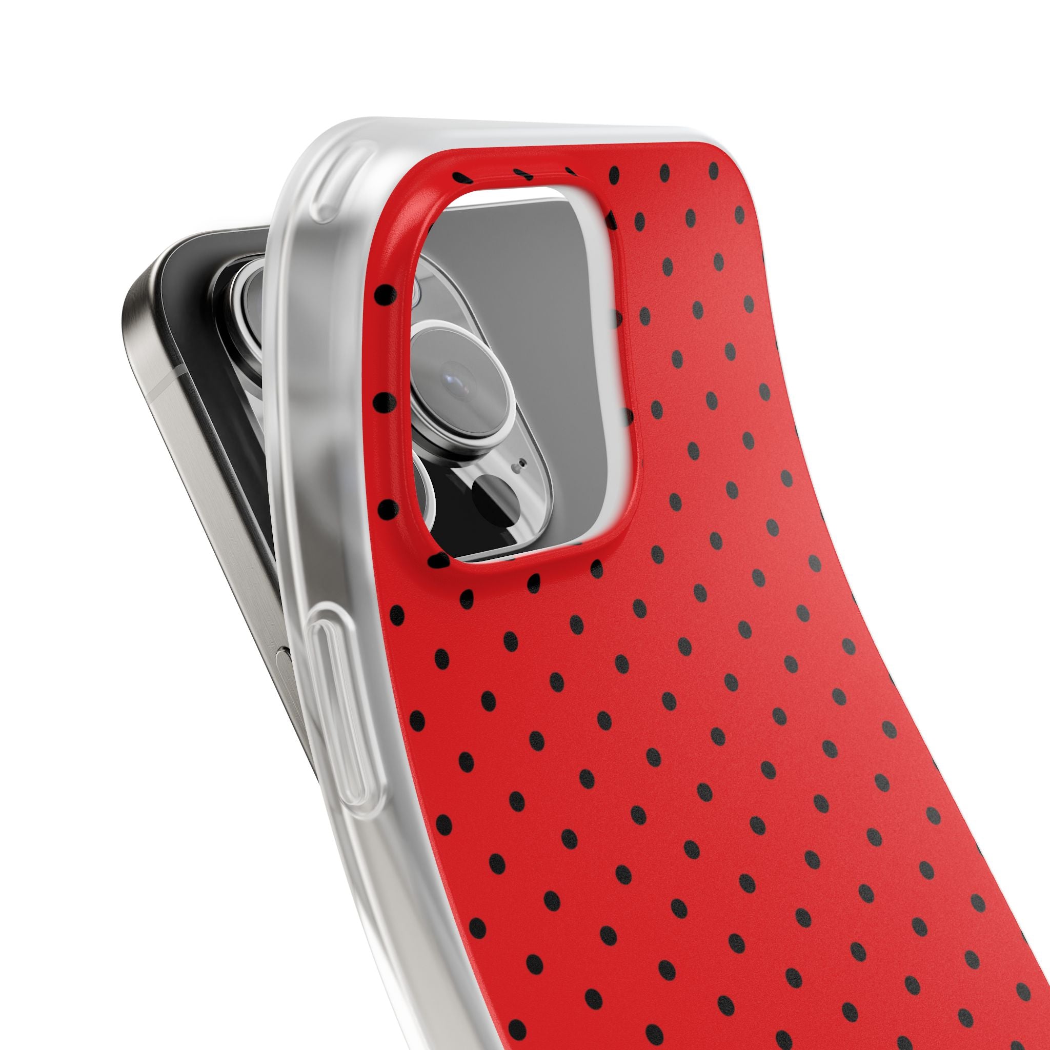 Crimson Dot Matrix iPhone 16 Pro Max Case - Soft