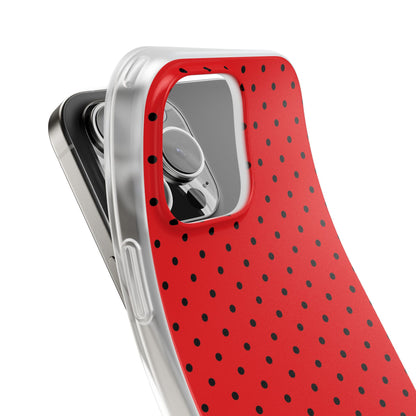 Crimson Dot Matrix iPhone 16 Pro Max Case - Soft