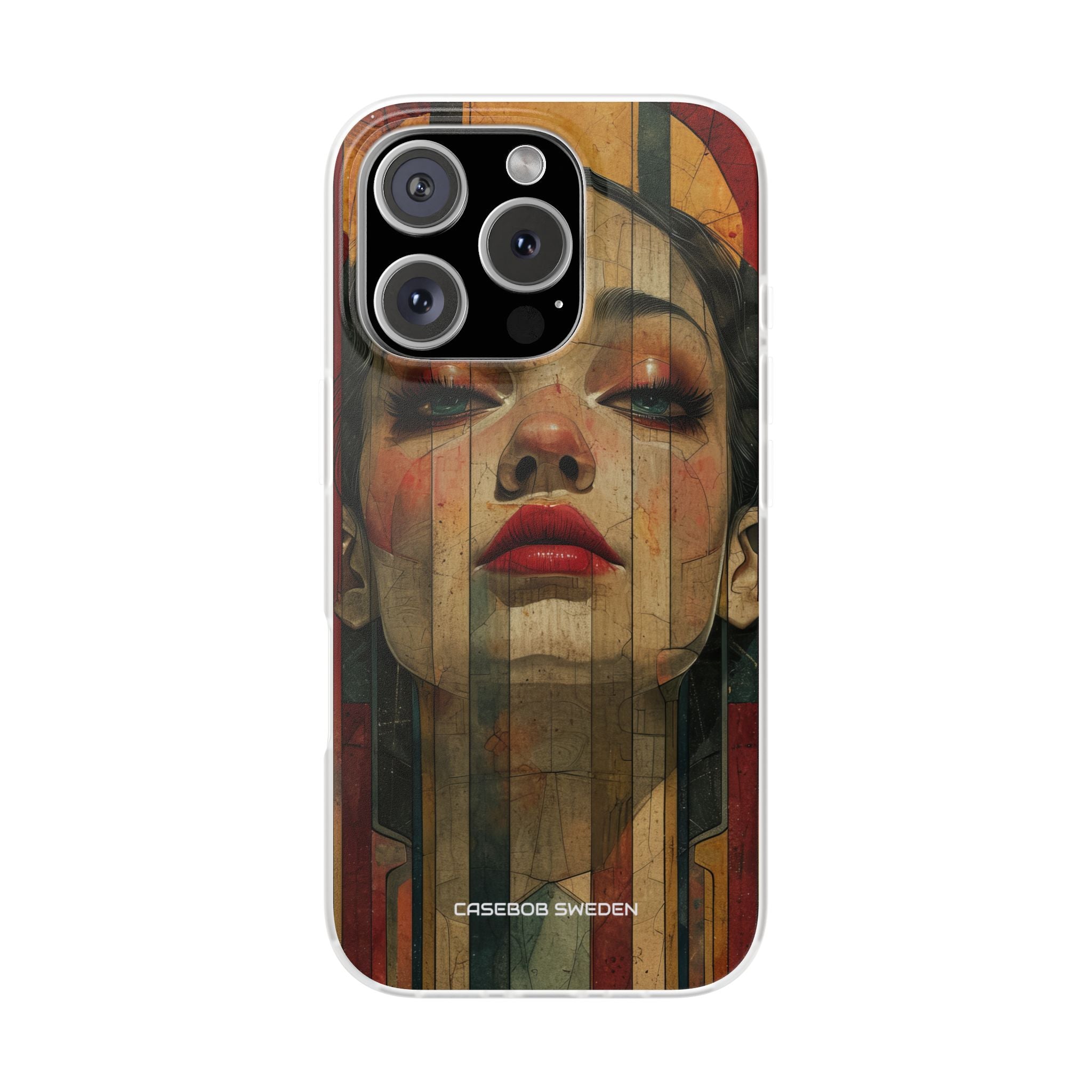 Bold Art Deco Portrait - Flexi iPhone 16 Phone Case