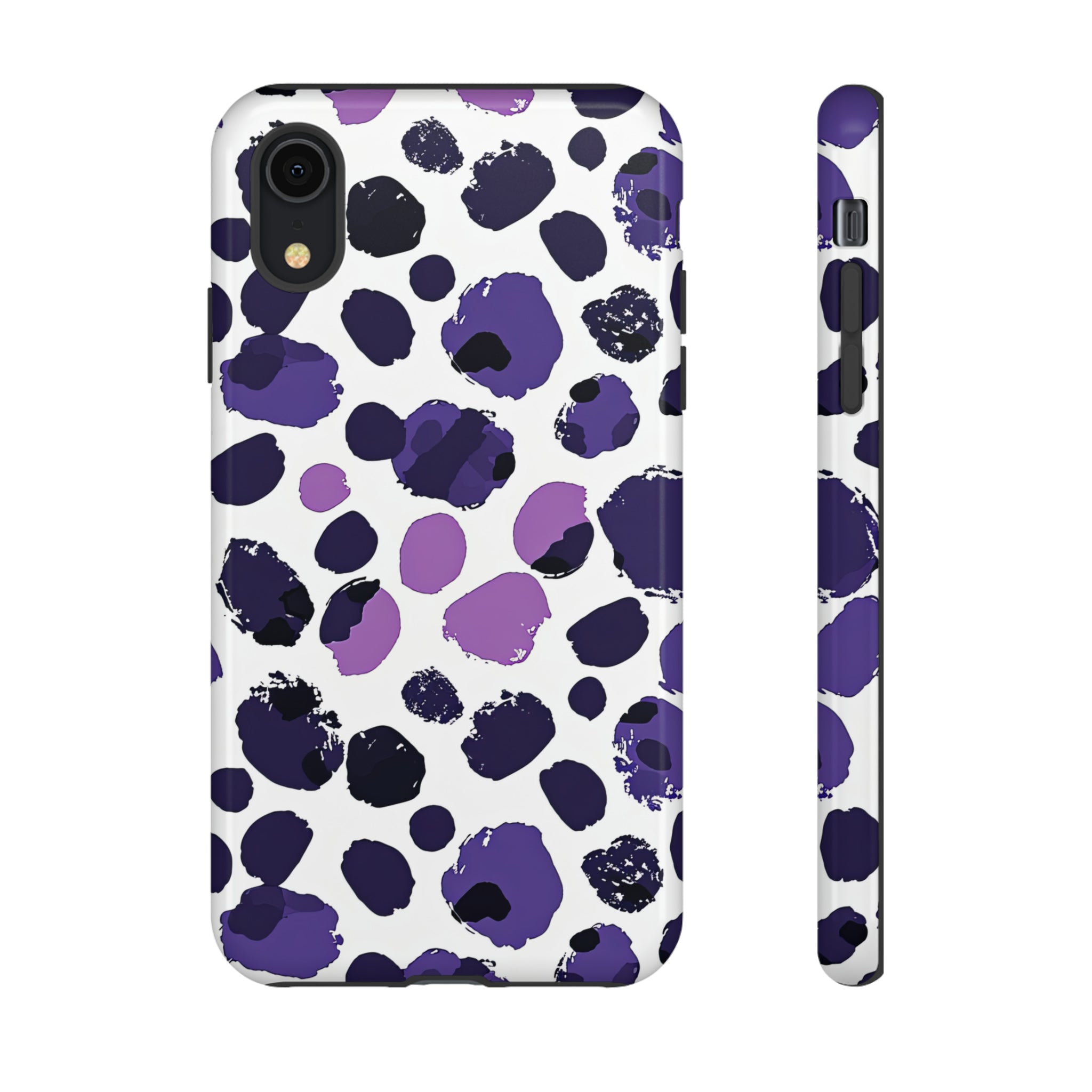 Purple Dots Abstract Minimal Case - Protective Phone Case