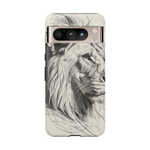 Majestic Linework Lion | Protective Phone Case for Google Pixel