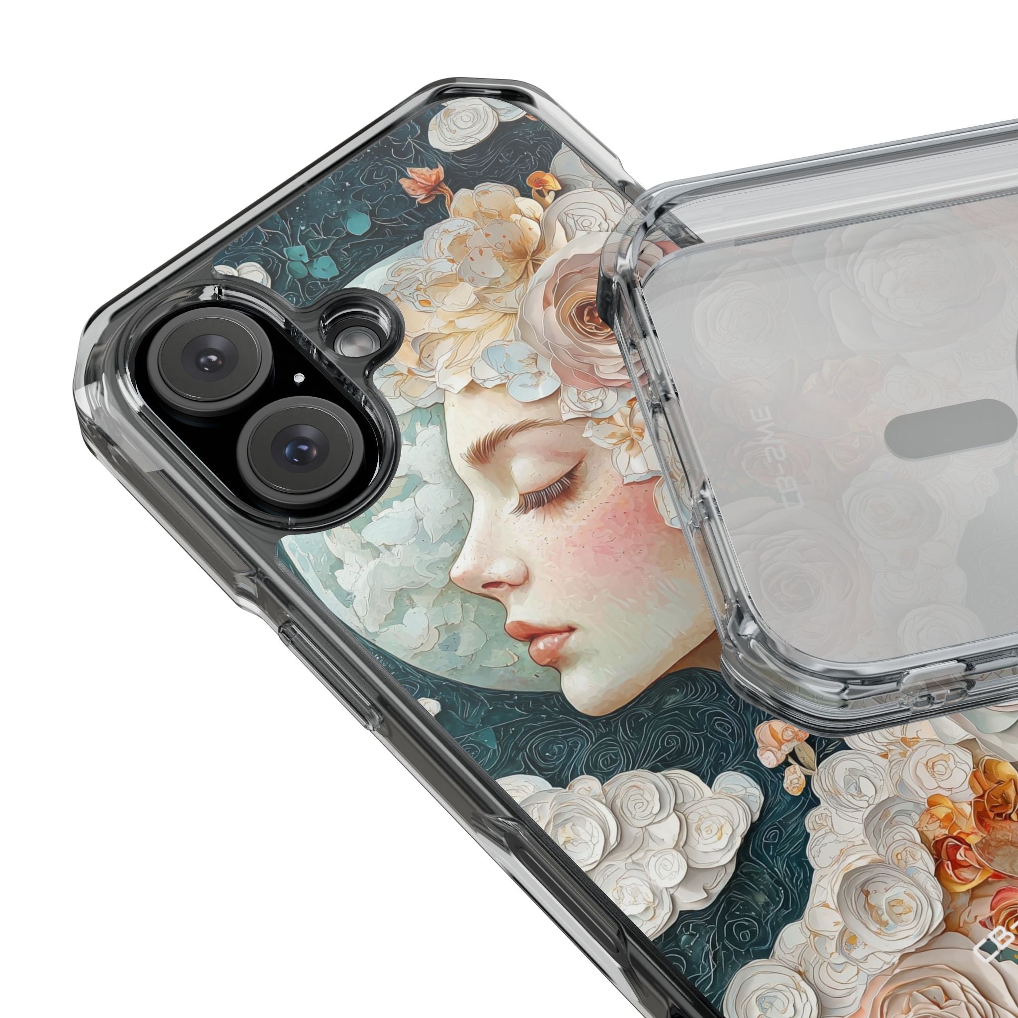 Moon Embraces Flowers iPhone Case - Impact