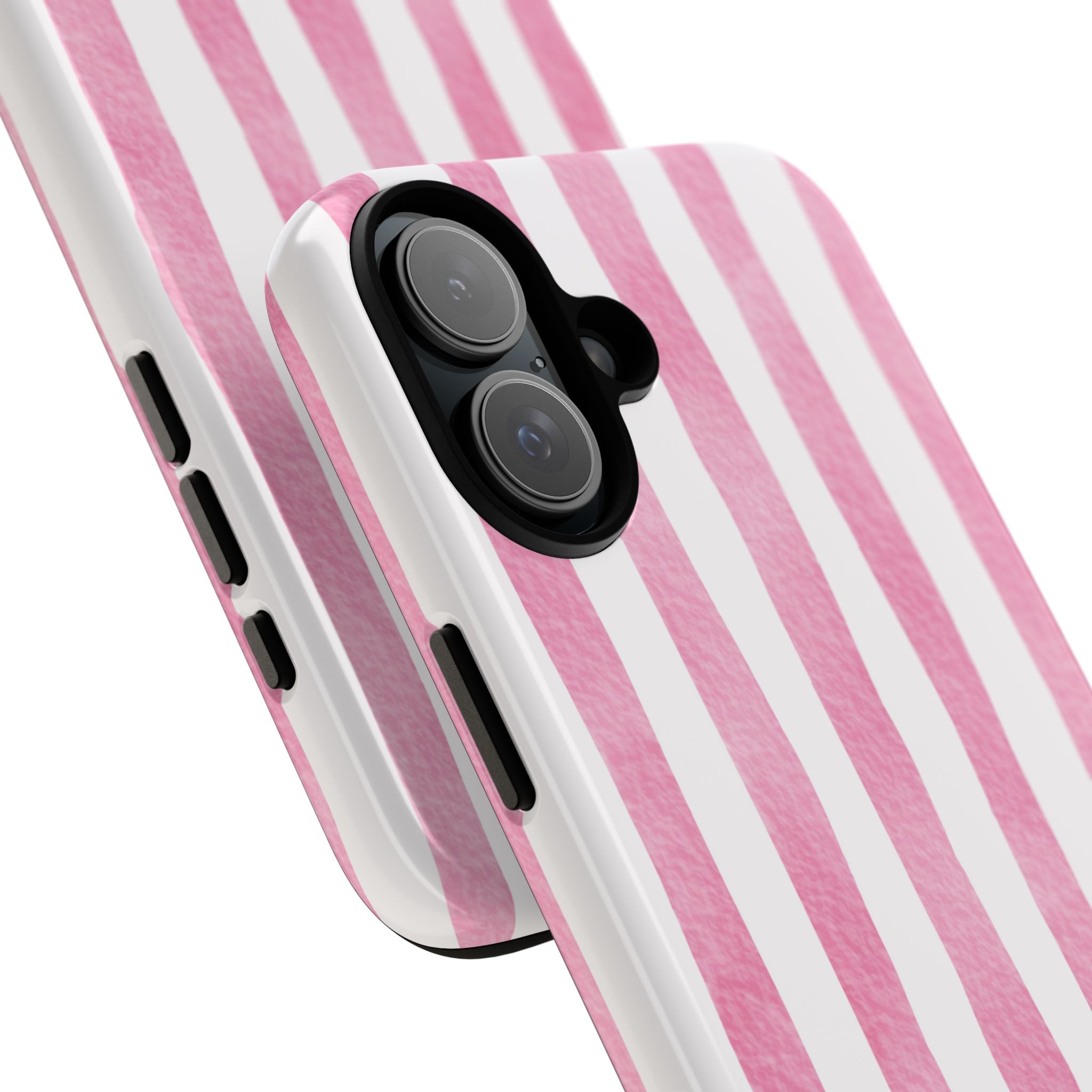 Pink Watercolor Stripes - iPhone Case