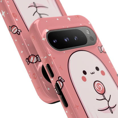 Cute Ghost Holds Candy - Google Pixel Case