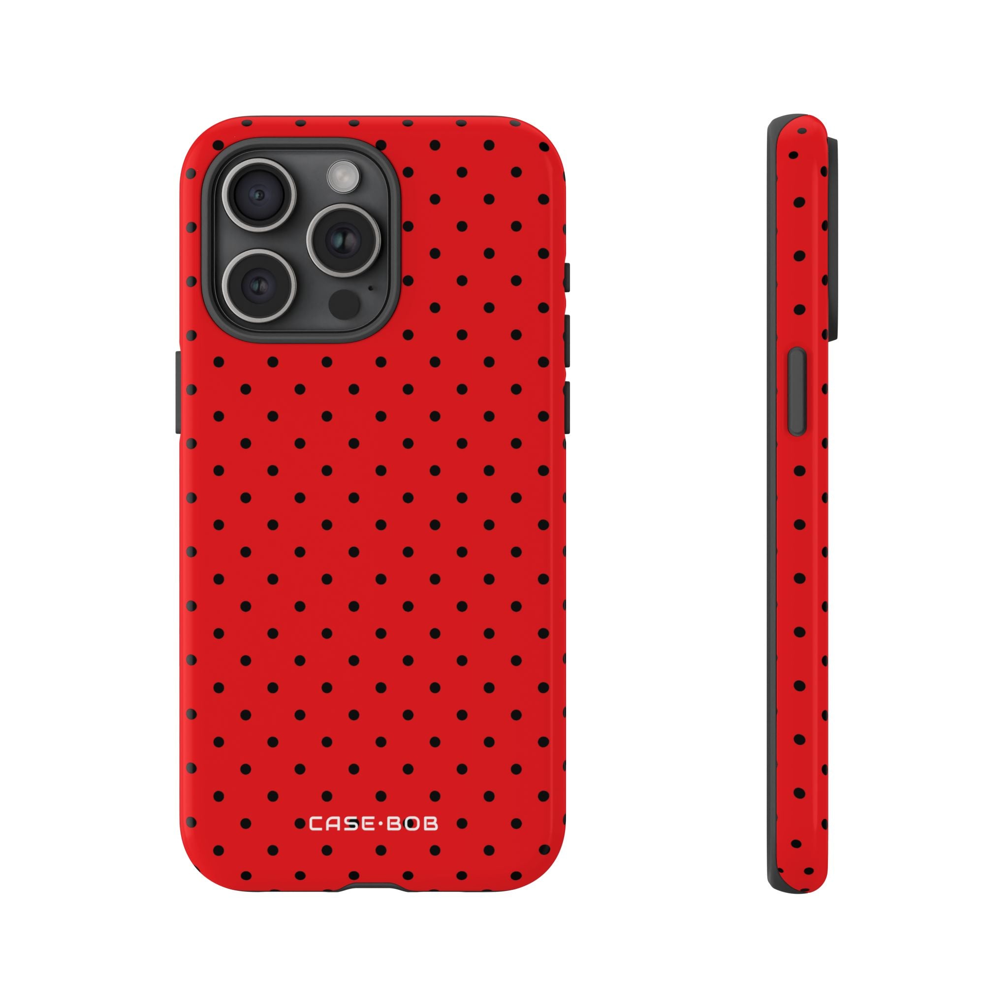 Crimson Dot Matrix iPhone 15 Pro Max Case - Tough