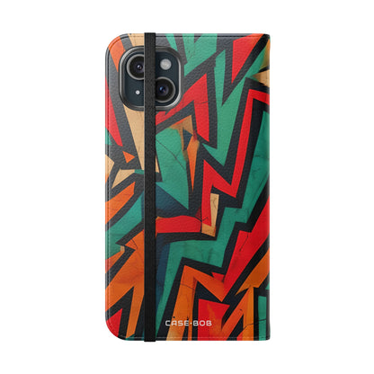 Jagged Flame - iPhone 15 Plus Case - Portemonnee
