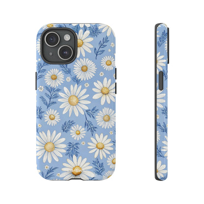 Daisies On Blue - iPhone Case