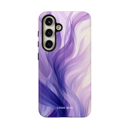 Purple Ribbon Waves Samsung S24 Case - Tough