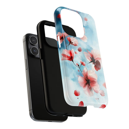 Pink Blossom Drift iPhone 15 Pro Case - Tough+