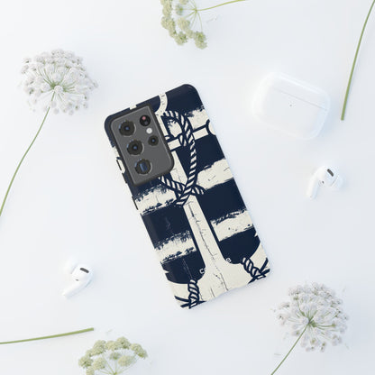 Navy Anchor Stripes  Samsung S21 - Tough