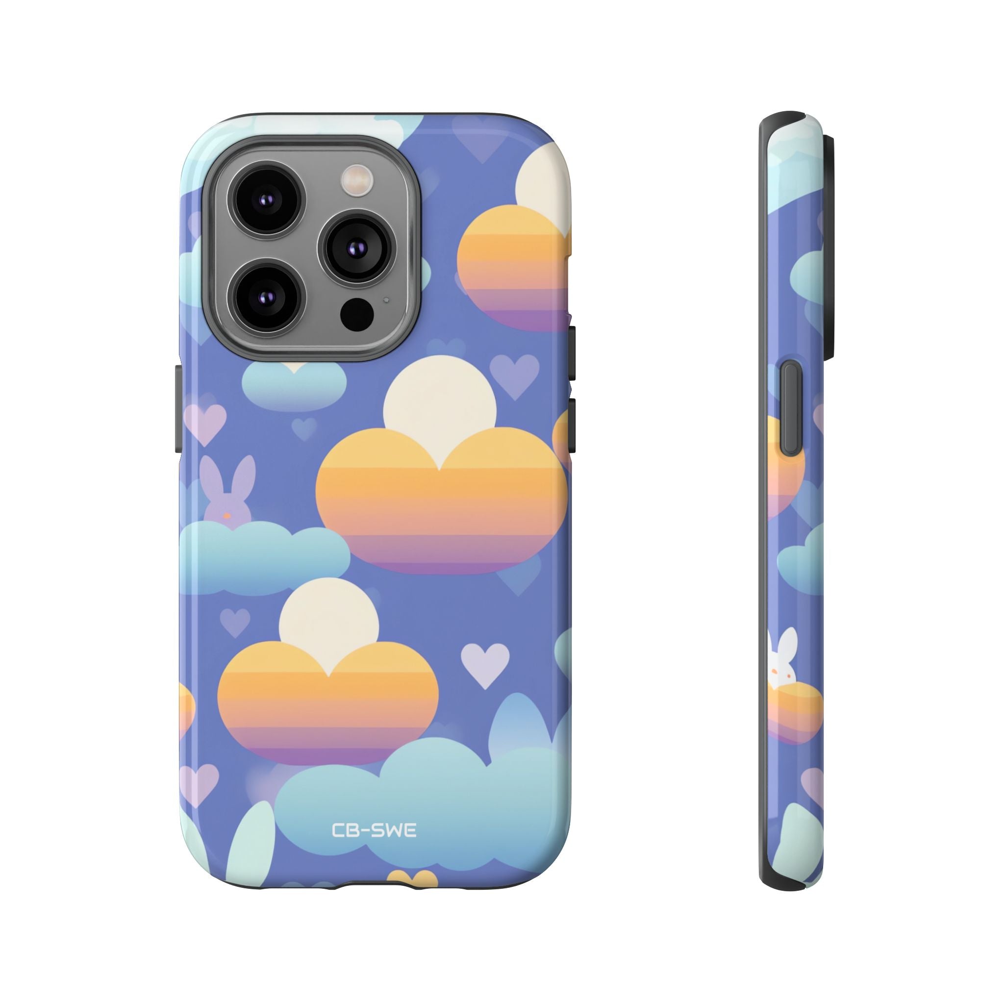 Bunnies Dance Among Clouds - iPhone Case