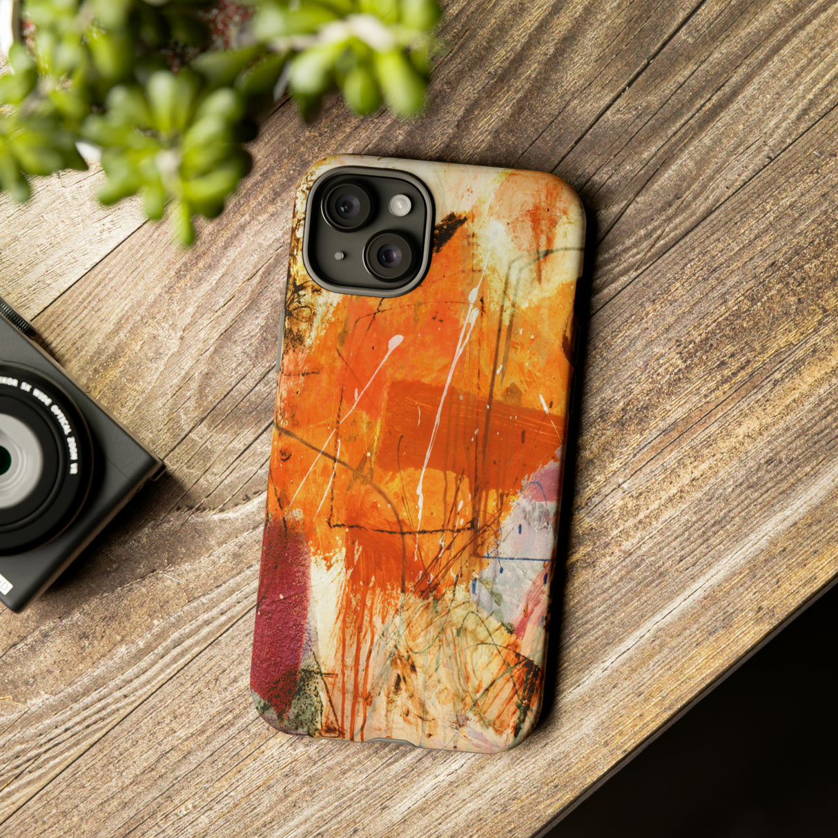 Abstract Orange Art - Protective Phone Case