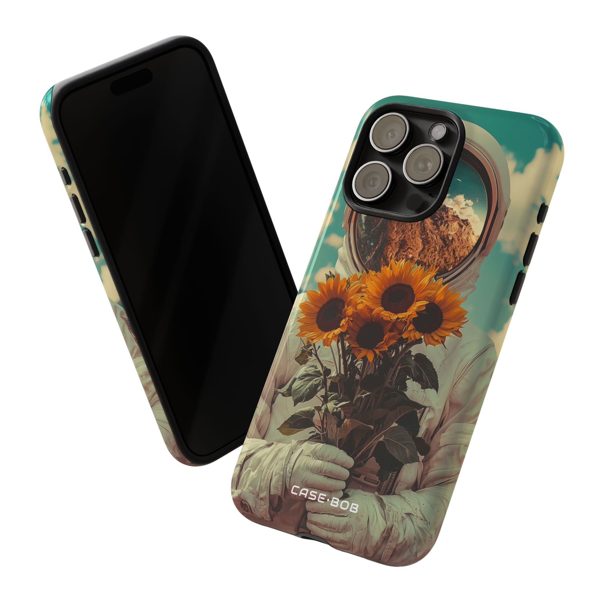 Sunflower Astronaut iPhone 15 Pro Max Case - Tough