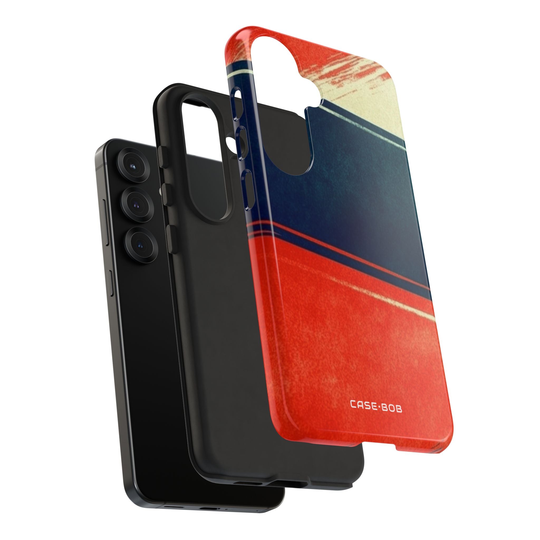 Blue Diagonal Motion Samsung S25 Case - Tough