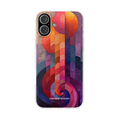 Purple Orange Abstract - Flexi iPhone 16 Phone Case