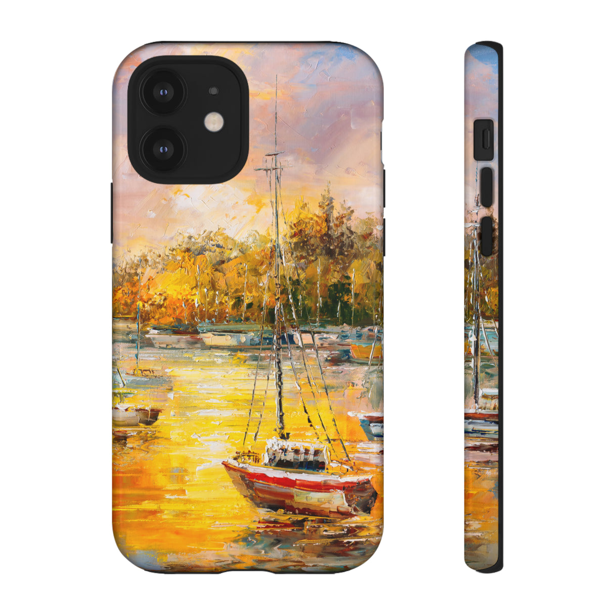 Oil Painting - Harbor View - Protective Phone Case