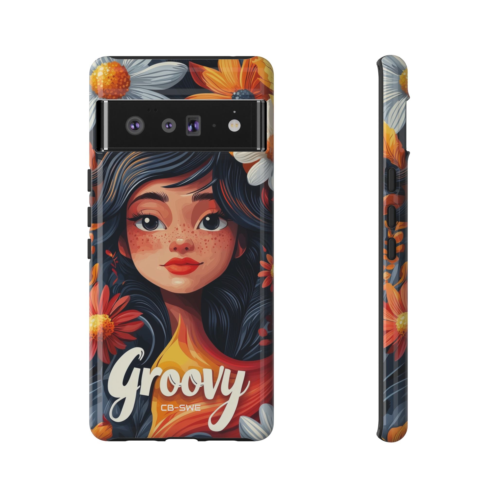 Floral Girl Smiles - Google Pixel Case