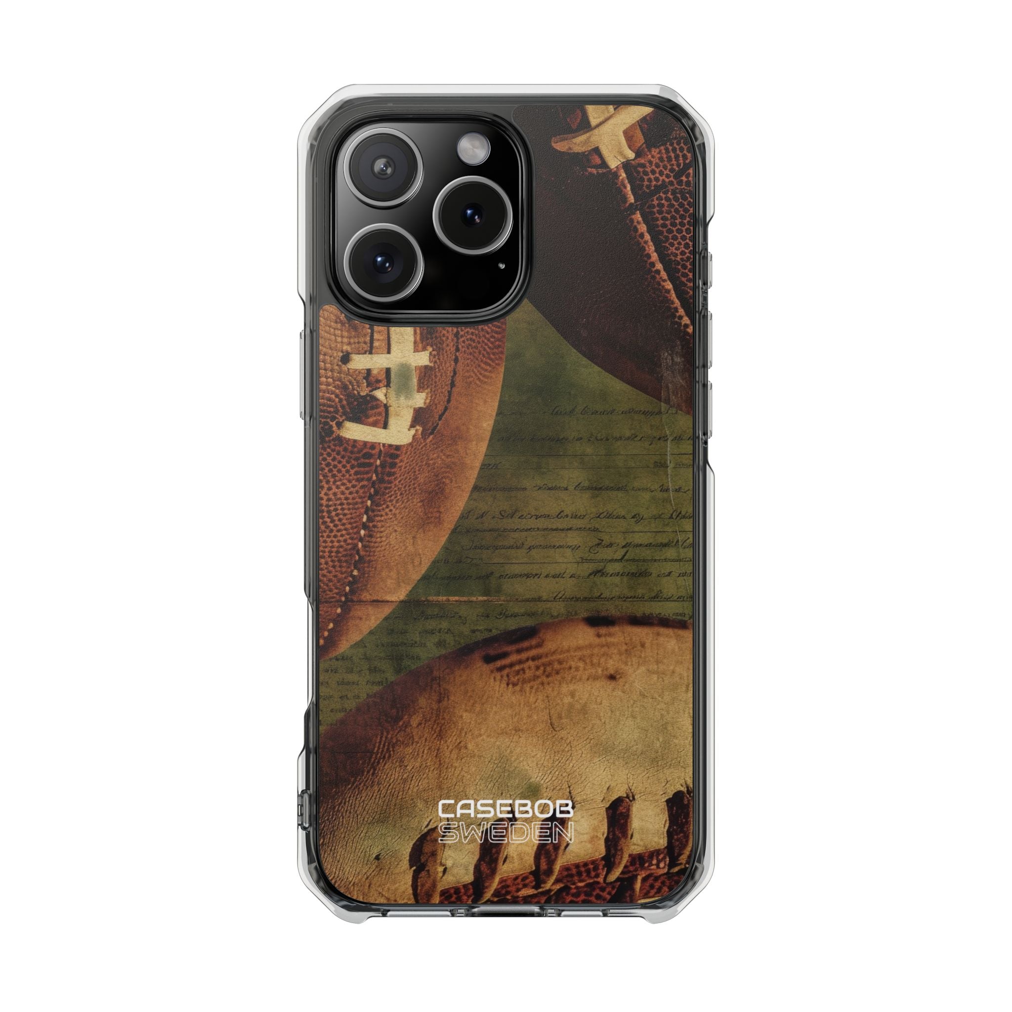 Vintage Football Textures iPhone 16 - Impact Clear+