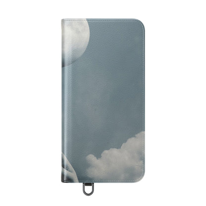 Moon Balloon Blue - Samsung S25+ Case - Wallet