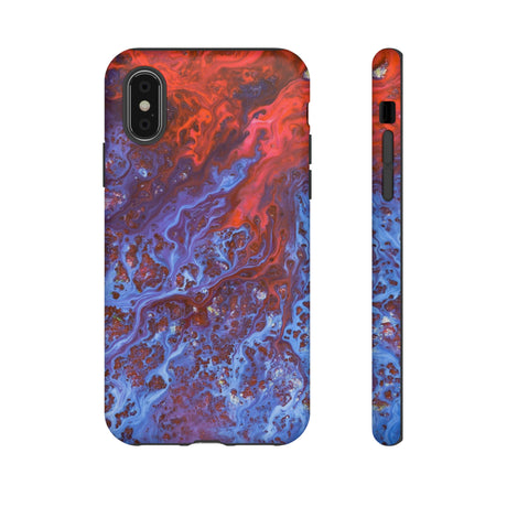 Blue Lava Ink Art iPhone Case (Protective) iPhone XS Matte Phone Case