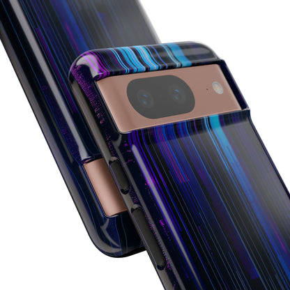Neon Glitch Stripes Google Pixel 8 - Tough