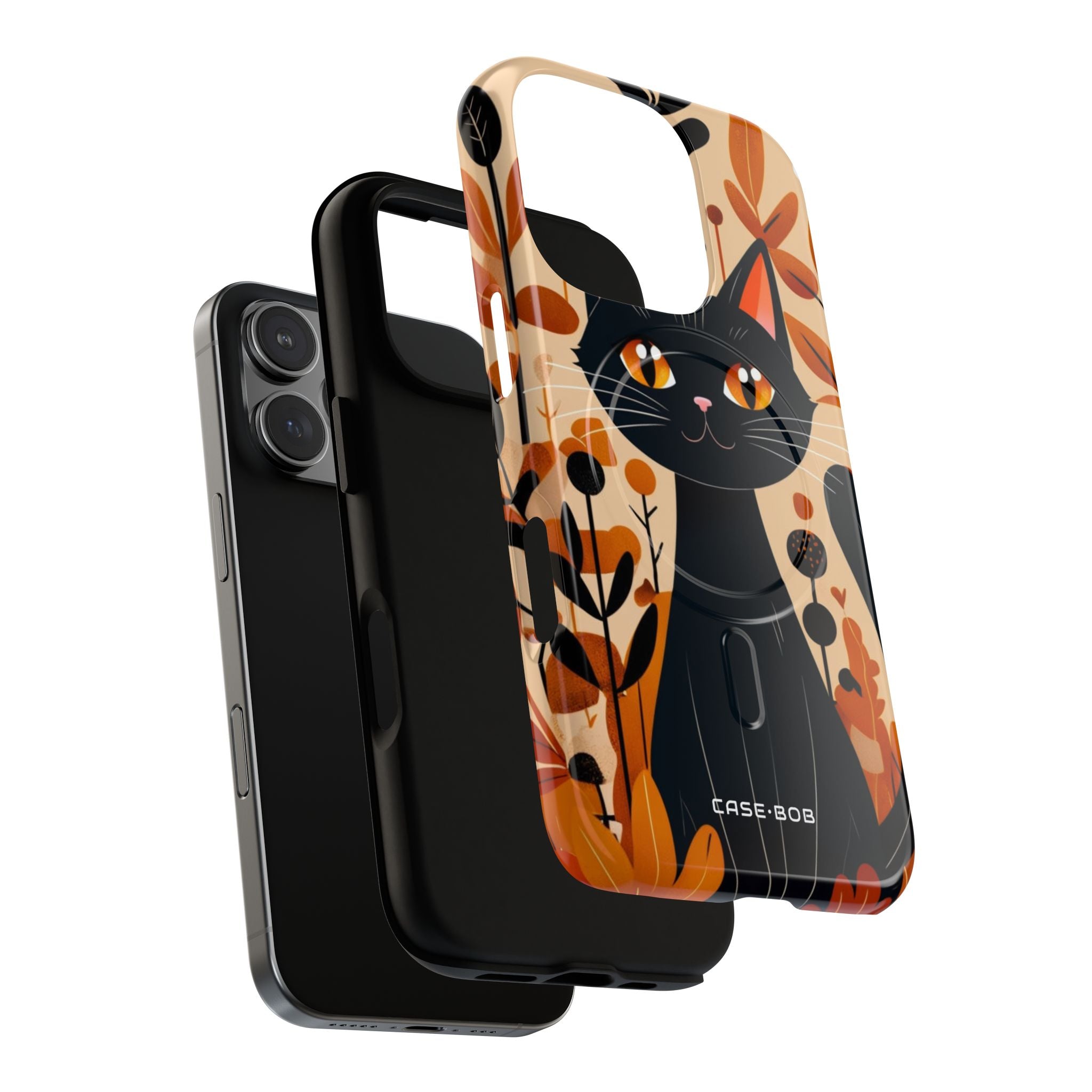 Black Cat Glow iPhone 16 Pro Case - Tough+