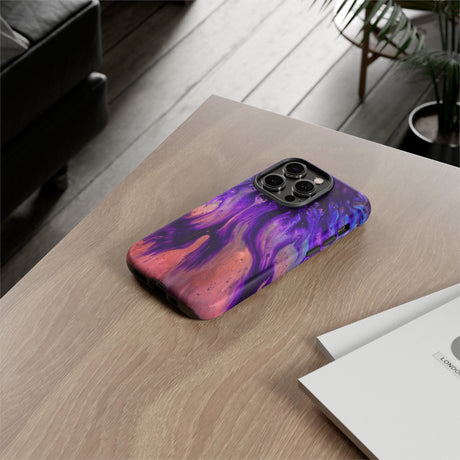 Purple Flow Ink Art iPhone Case (Protective) Phone Case