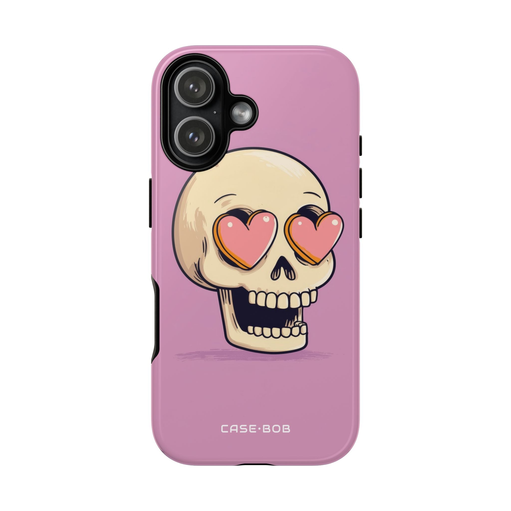 Heart Eyed Skull iPhone 17 Case - Tough