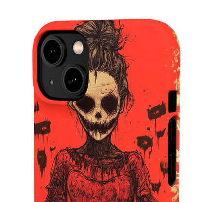 Haunting Scarlet Descent iPhone 14 - Slim Phone Case