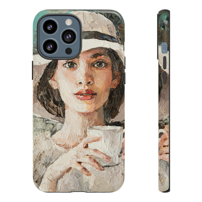 Oil Painting - Lady in a White Hat - Protective Phone Case