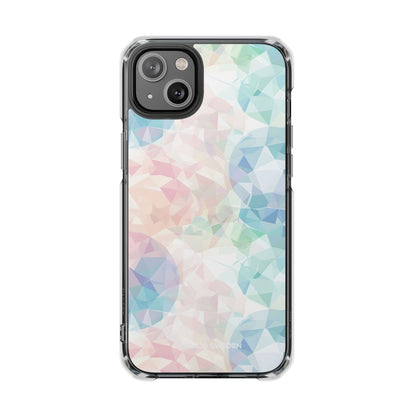 Pastel Geometry Background - Clear Impact iPhone 14 Phone Case