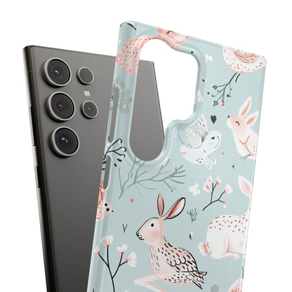 Whimsical Bunny Blossom - Slim Samsung S24 Phone Case