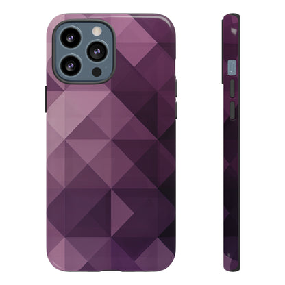 Purple Fade Squares - Protective Phone Case