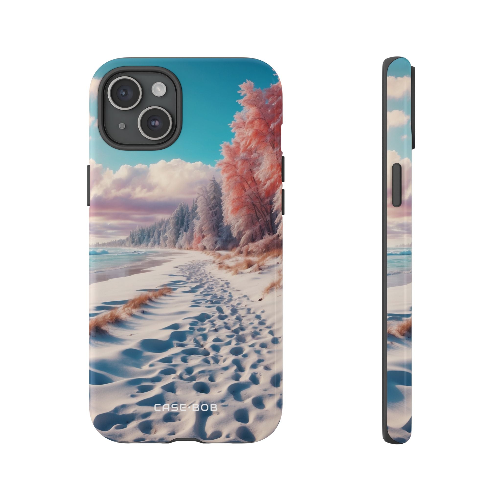 Snowy Footprints iPhone 15 Plus Case - Tough