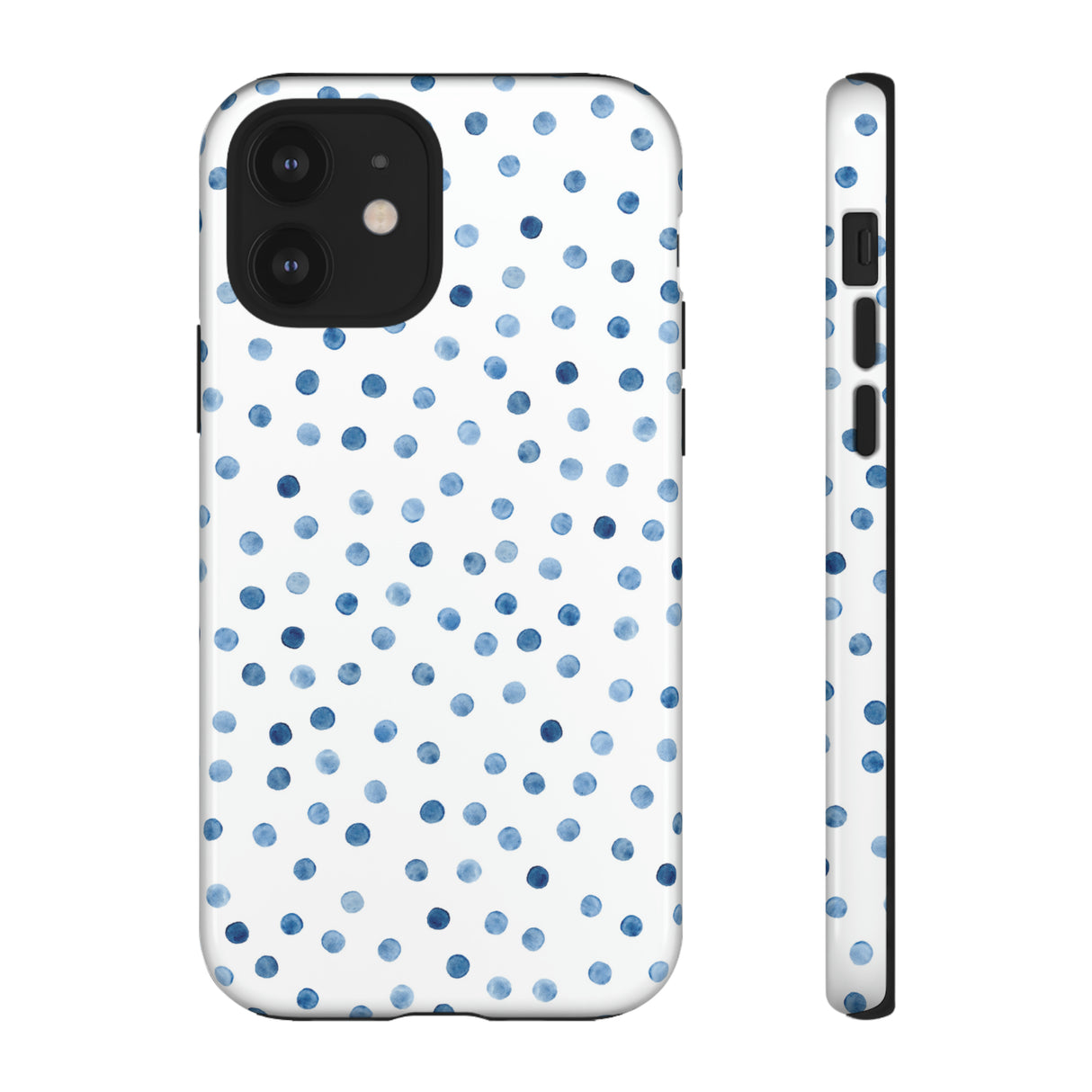 Blue Dots Pattern - Protective Phone Case