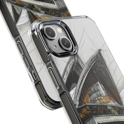 Architectural Curves in Line Formation iPhone 14 - Clear Impact Phone Case