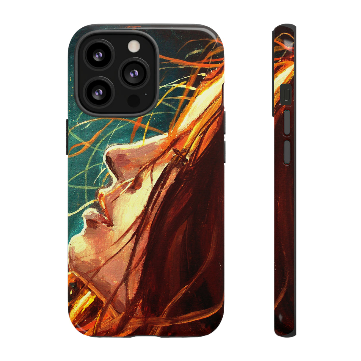 Oil Painting - Girl at Night - Protective Phone Case