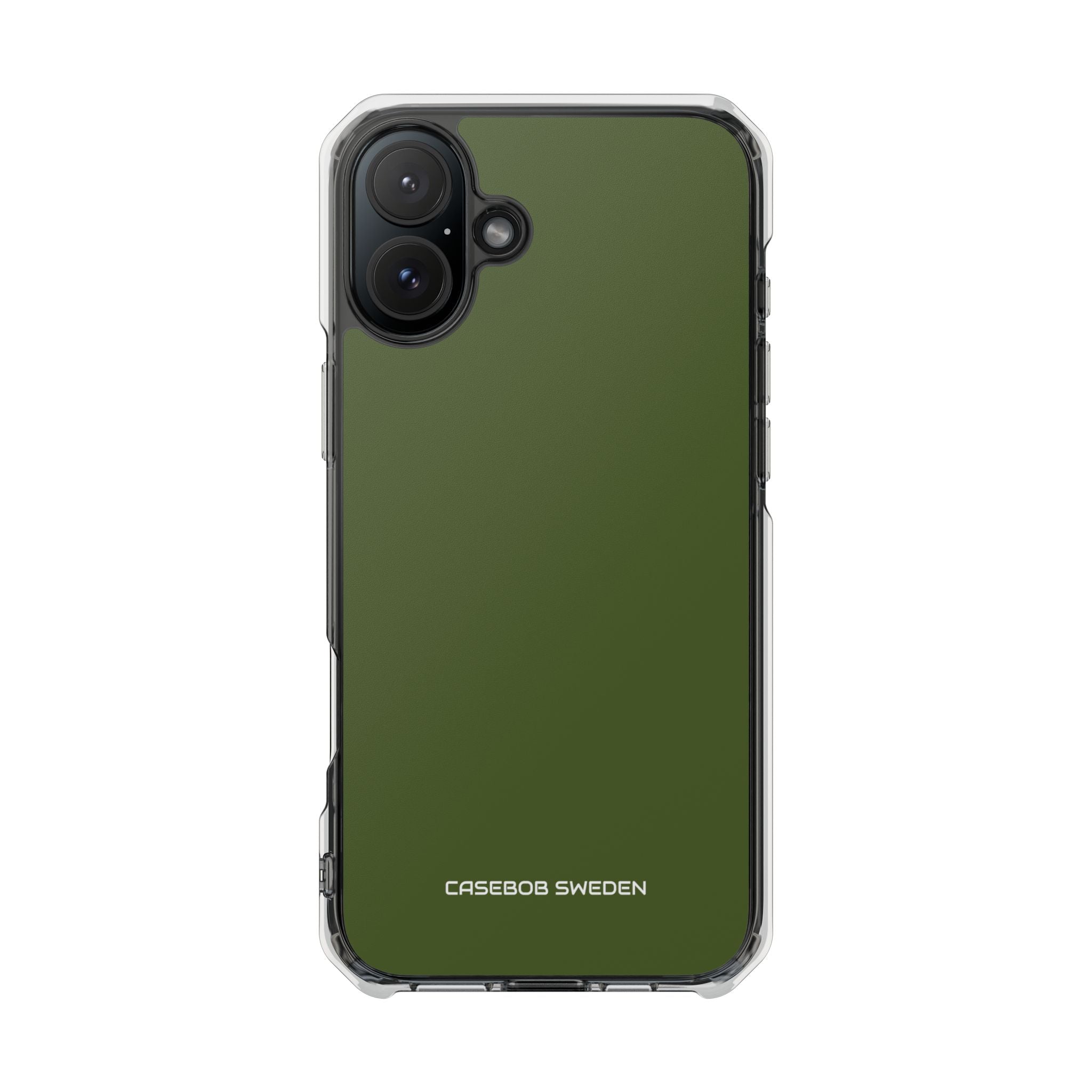 Dark Moss Green | Phone Case for iPhone (Clear Impact Case - Magnetic)