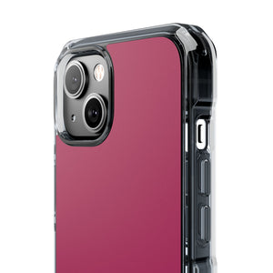 Maroon | Phone Case for iPhone (Clear Impact Case - Magnetic)