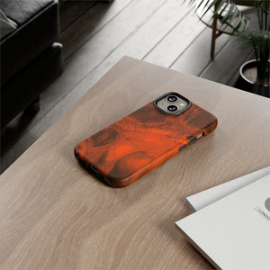 Red Flame Ink Art iPhone Case (Protective) Phone Case