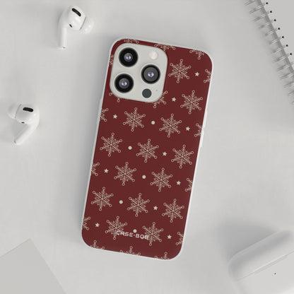 Cream Snowflake Crimson iPhone 13 Pro - Soft