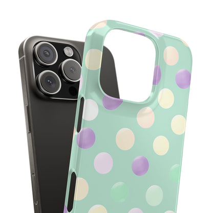 Pastel Polka Dots - Slim iPhone 16 Phone Case